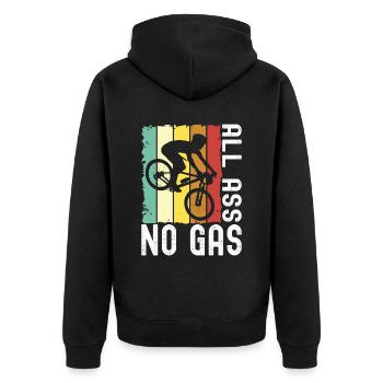 Bicycle cyclists - Unisex Premium Organic Zip Hoodie - black - Back - Nico (187cm)