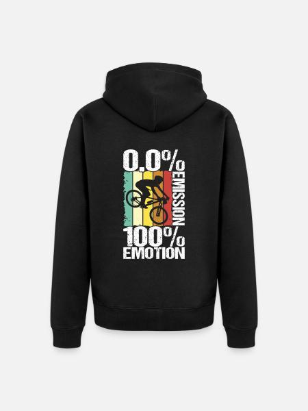 Bicycle cyclists - Unisex Premium Organic Zip Hoodie - black