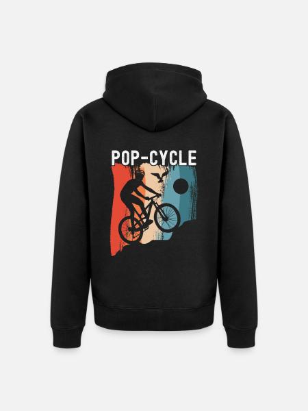 Bicycle cyclists - Unisex Premium Organic Zip Hoodie - black
