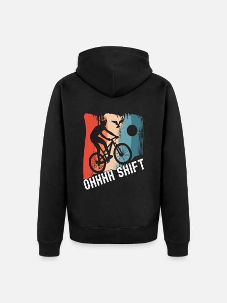 Bicycle cyclists - Unisex Premium Organic Zip Hoodie - black