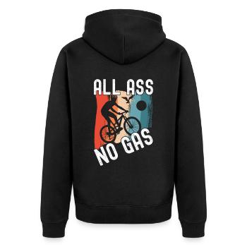 Bicycle cyclists - Unisex Premium Organic Zip Hoodie - black - Back - Nico (187cm)