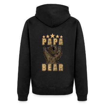 Father's Day Father's Day Gift - Unisex Premium Organic Zip Hoodie - black - Back - Nico (187cm)