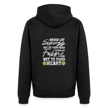 Softball - Veste à capuche bio Premium Unisexe - noir - Dos - Nico (187cm)