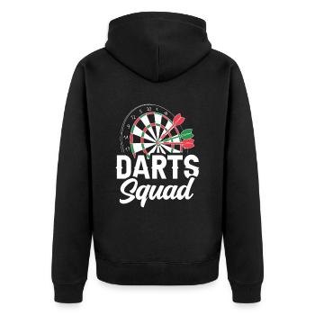 Darts Team Darts Club Team Darts - Unisex Premium Organic Zip Hoodie - black - Back - Nico (187cm)