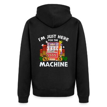Casino Gambling Slot Machine à sous Jeu de cartes - Veste à capuche bio Premium Unisexe - noir - Dos - Nico (187cm)