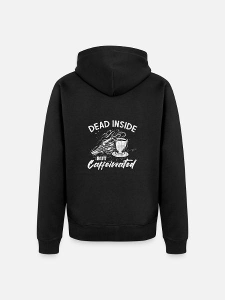 Kaffee - Unisex Premium Bio Zip Hoodie - Schwarz