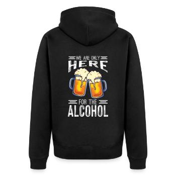 Wochenende mit Freunden in Gruppe Party Trinken - Unisex Premium Bio Zip Hoodie - Schwarz - Hinten - Nico (187cm)
