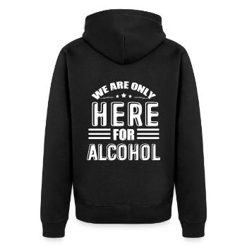 Wochenende mit Freunden in Gruppe Party Trinken - Unisex Premium Bio Zip Hoodie - Schwarz - Hinten - Nico (187cm)
