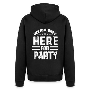 Wochenende mit Freunden in Gruppe Trinken Party - Unisex Premium Bio Zip Hoodie - Schwarz - Hinten - Nico (187cm)