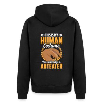 Anteater Costume Ant-eating Bear - Unisex Premium Organic Zip Hoodie - black - Back - Nico (187cm)