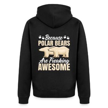 Parce que les ours polaires sont des ours de glace impressionnants - Veste à capuche bio Premium Unisexe - noir - Dos - Nico (187cm)