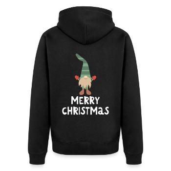 Joyeux Noël Drôle de Chemise de Noël - Veste à capuche bio Premium Unisexe - noir - Dos - Nico (187cm)