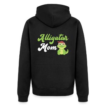 Alligator Maman Alligator Fille Zookeeper Crocodile - Veste à capuche bio Premium Unisexe - noir - Dos - Nico (187cm)
