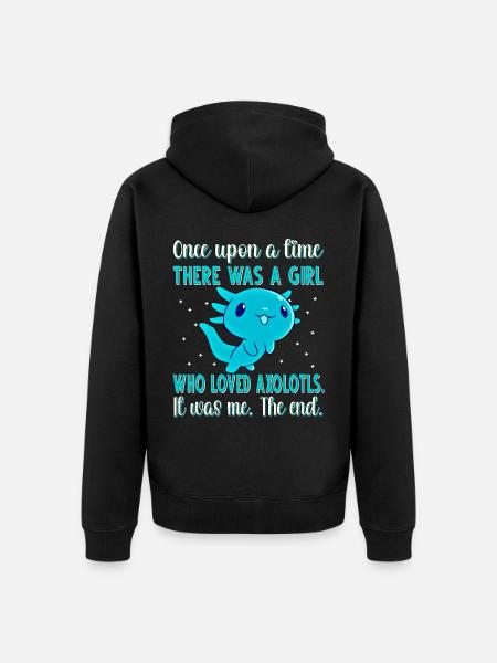 Axolotl - Unisex Premium Bio Zip Hoodie - Schwarz