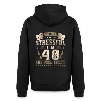 Taxidermie 40th birthday Taxidermist - Unisex Premium Organic Zip Hoodie - black - Back - Nico (187cm)