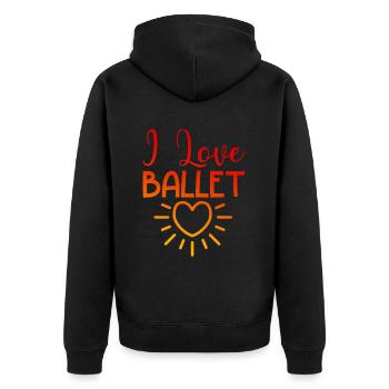 J’adore le ballet - Veste à capuche bio Premium Unisexe - noir - Dos - Nico (187cm)