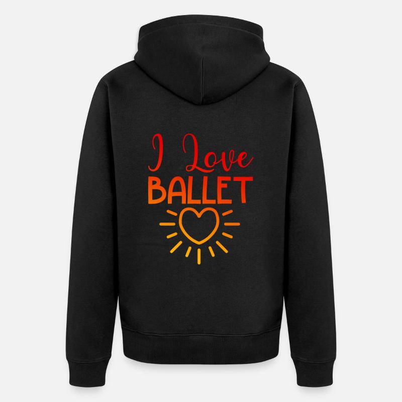 J’adore le ballet - Veste à capuche bio Premium Unisexe - noir