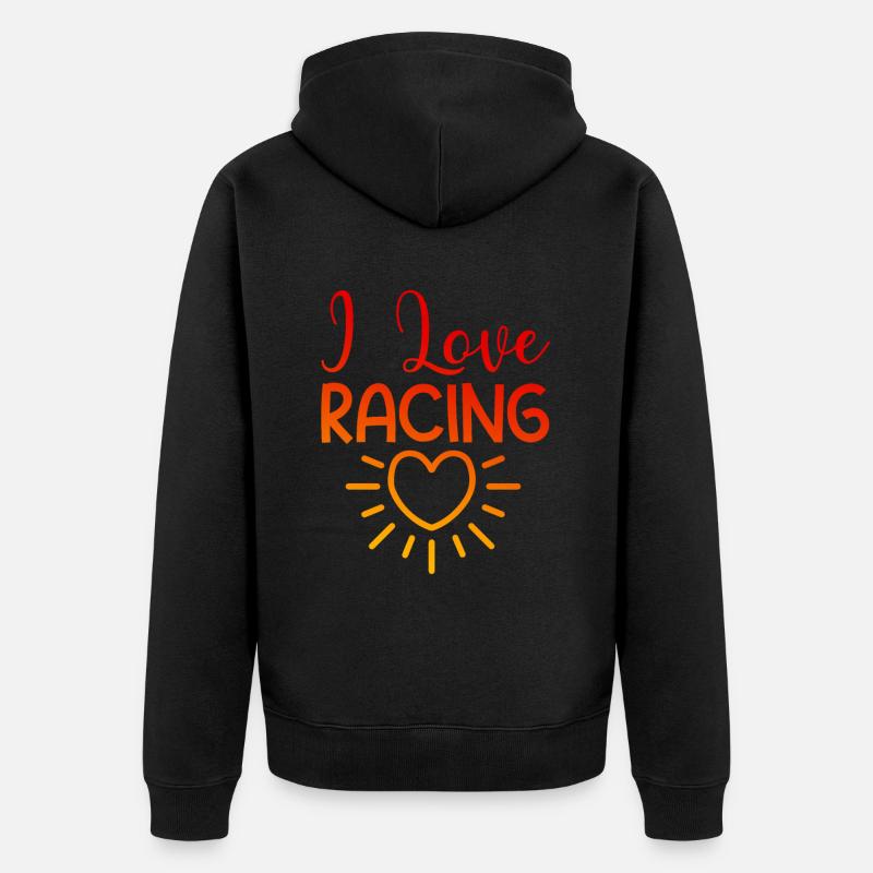J’adore la course - Veste à capuche bio Premium Unisexe - noir