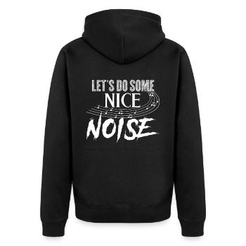 Musik lustiger Spruch Musiker - Unisex Premium Bio Zip Hoodie - Schwarz - Hinten - Nico (187cm)