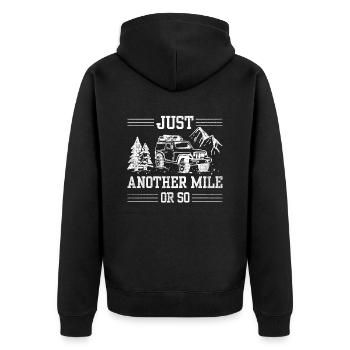 Seulement un mile ou plus randonnée un demi-mile - Veste à capuche bio Premium Unisexe - noir - Dos - Nico (187cm)