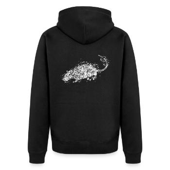 Souris Rat Rat Souris - Veste à capuche bio Premium Unisexe - noir - Dos - Nico (187cm)
