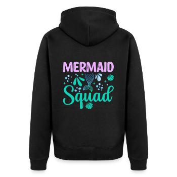 Mermaid Squad de The Birthday Mermaid Tail Family - Veste à capuche bio Premium Unisexe - noir - Dos - Nico (187cm)