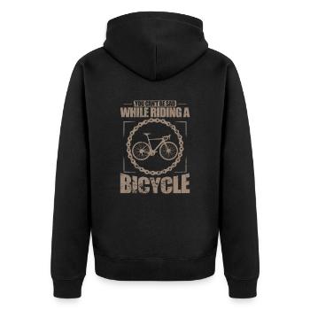 Vous ne pouvez pas être triste en faisant du vélo - Veste à capuche bio Premium Unisexe - noir - Dos - Nico (187cm)