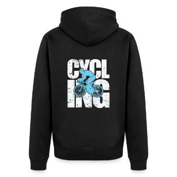 Cyclisme Cyclisme Fitness Sports - Veste à capuche bio Premium Unisexe - noir - Dos - Nico (187cm)