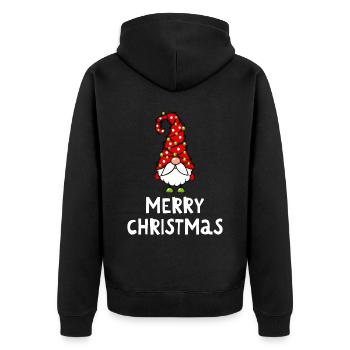 Joyeux Noël Drôle de Chemise de Noël - Veste à capuche bio Premium Unisexe - noir - Dos - Nico (187cm)