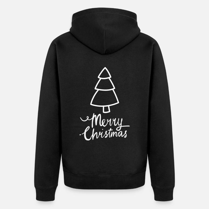 Joyeux Noël Drôle de Chemise de Noël - Veste à capuche bio Premium Unisexe - noir