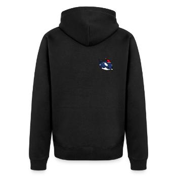 Orca Pixélisé Noël - Drôle - Veste à capuche bio Premium Unisexe - noir - Dos - Nico (187cm)