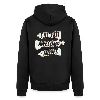 chess, chess player, chess quote - Unisex Premium Organic Zip Hoodie - black - Back - Nico (187cm)