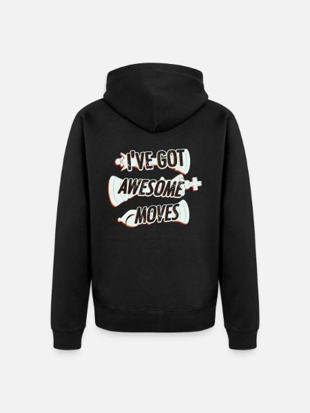 échecs, joueur d’échecs, citation d’échecs - Veste à capuche bio Premium Unisexe - noir