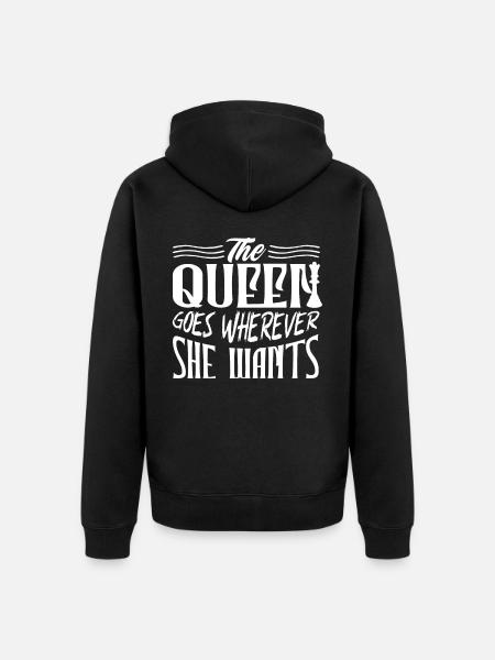 chess, chess player, chess quote - Unisex Premium Organic Zip Hoodie - black