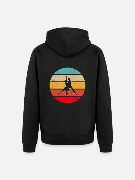 Dancing Retro - Unisex Premium Organic Zip Hoodie - black