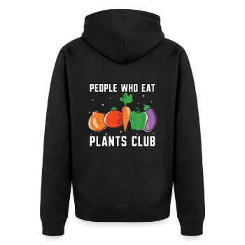 Régime végétalien Les personnes qui mangent sans viande Alimentation saine - Veste à capuche bio Premium Unisexe - noir - Dos - Nico (187cm)