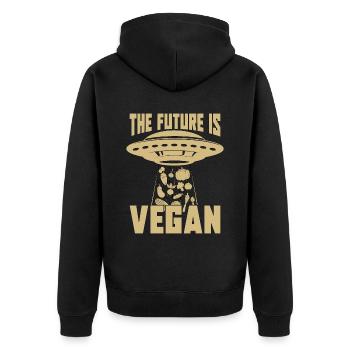 Vegan Diet The Future Is Meatless Vegan Diet Lover - Unisex Premium Organic Zip Hoodie - black - Back - Nico (187cm)