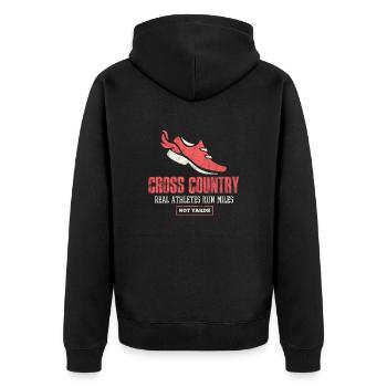 Running Runner Jogging Jogging Runner Cadeau - Veste à capuche bio Premium Unisexe - noir - Dos - Nico (187cm)