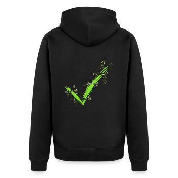 Green Hook For Yes To Vegetarianism And Veganism - Unisex Premium Bio Zip Hoodie - Schwarz - Hinten - Nico (187cm)