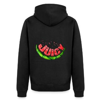 La pastèque est juteuse et savoureuse. Végétarien - Go - Veste à capuche bio Premium Unisexe - noir - Dos - Nico (187cm)