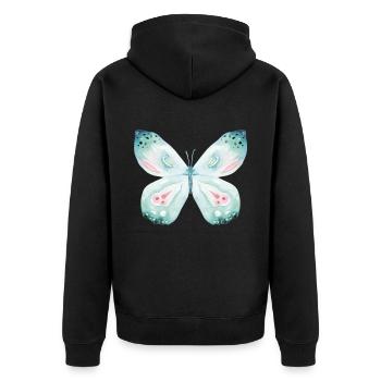 Ailes de papillon Carnaval des papillons Carnaval - Veste à capuche bio Premium Unisexe - noir - Dos - Nico (187cm)