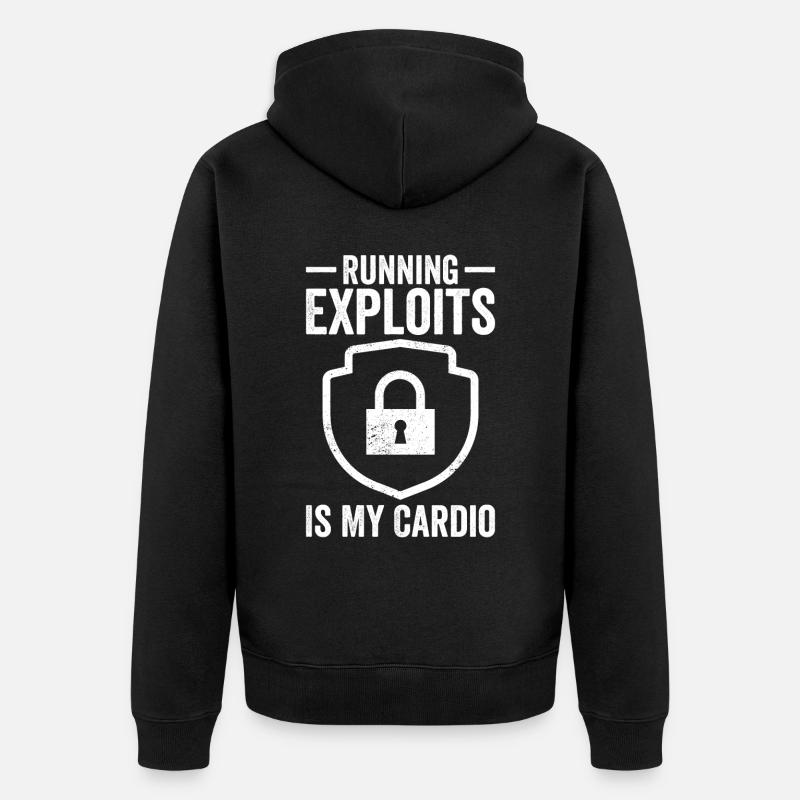 Cybersecurity Computersicherheit Cybersecurity - Unisex Premium Bio Zip Hoodie - Schwarz