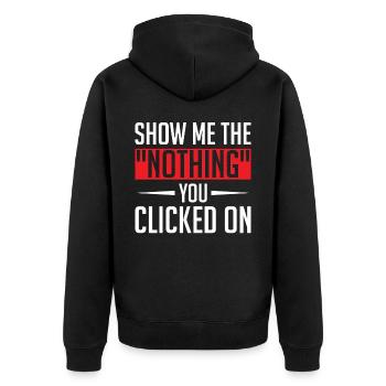 Cybersecurity Computer Security Cybersecurity - Unisex Premium Organic Zip Hoodie - black - Back - Nico (187cm)