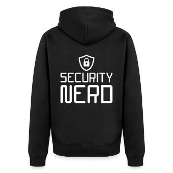 Cybersecurity Computer Security Cybersecurity - Unisex Premium Organic Zip Hoodie - black - Back - Nico (187cm)