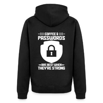 Cybersecurity Computer Security Cybersecurity - Unisex Premium Organic Zip Hoodie - black - Back - Nico (187cm)