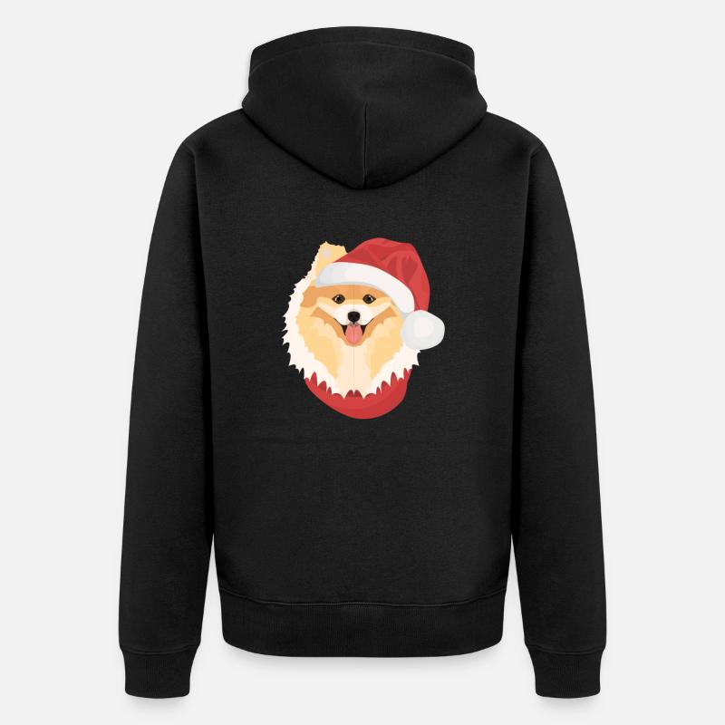 Joyeux Noël de Poméranie - Veste à capuche bio Premium Unisexe - noir