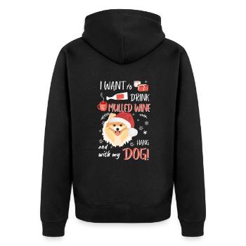 Spitz vin chaud Noël - Veste à capuche bio Premium Unisexe - noir - Dos - Nico (187cm)