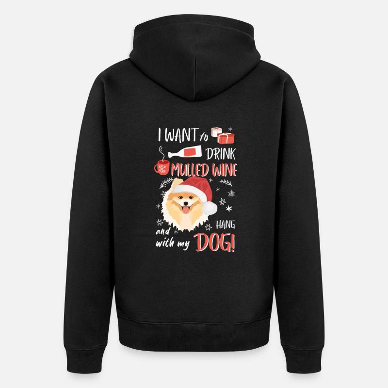 Spitz vin chaud Noël - Veste à capuche bio Premium Unisexe - noir