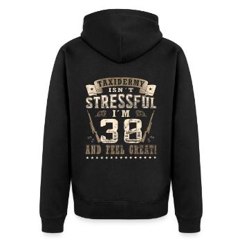 Taxidermistes 38e anniversaire Taxidermistes - Veste à capuche bio Premium Unisexe - noir - Dos - Nico (187cm)