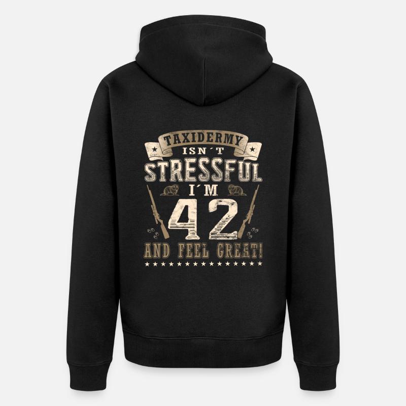 Taxidermistes 42e anniversaire Taxidermistes - Veste à capuche bio Premium Unisexe - noir